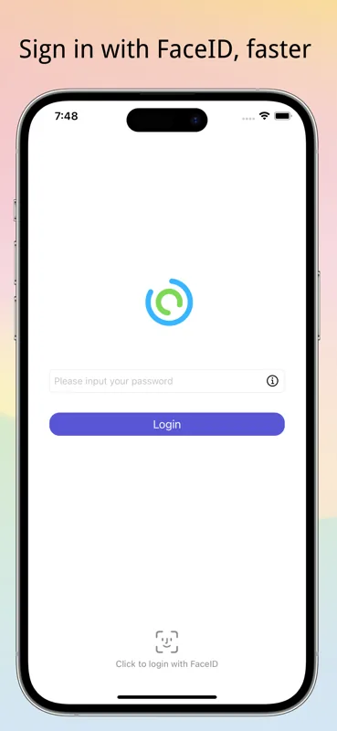 Private Album Face ID sign-in screen